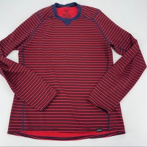 PATAGONIA MEN’S CAPILENE THERMAL RED BLUE STRIPE M